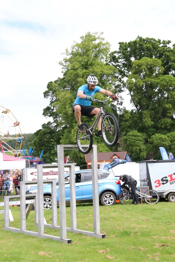 The stunt cycling by Dave Strother